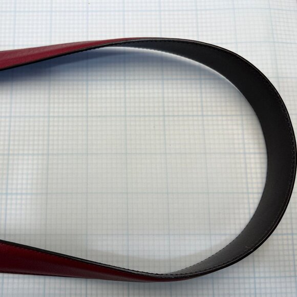 Women's Coach Belt - Red Leather with Brass Buckle - X-Large - Min - Picture 2 of 4